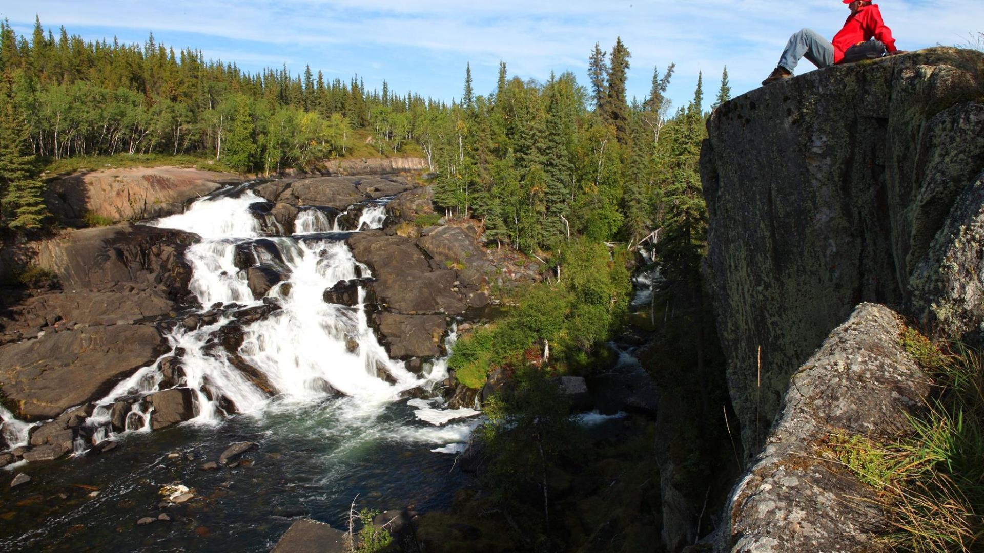 A photo of the Cameron Falls near Yellowknife.